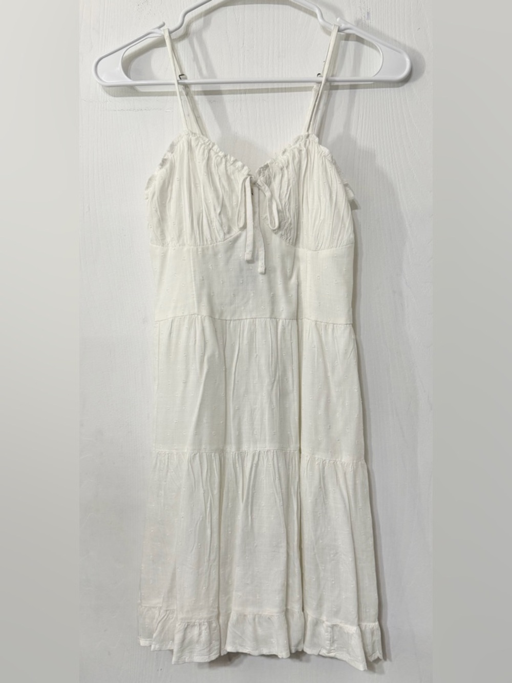 Hollister White Layered Dress Milkmaid Corset Babydoll Dress